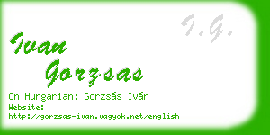 ivan gorzsas business card